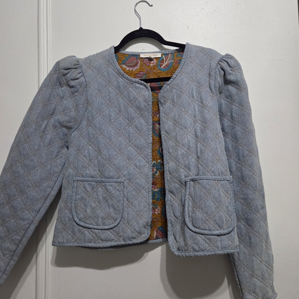 Love The Label Quilted Blue Jacket